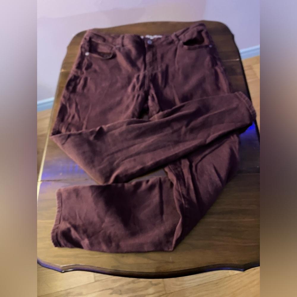 Burgundy Warehouse One Super Stretch Skinny jeans size 14